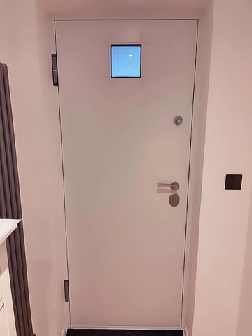 security door with glass